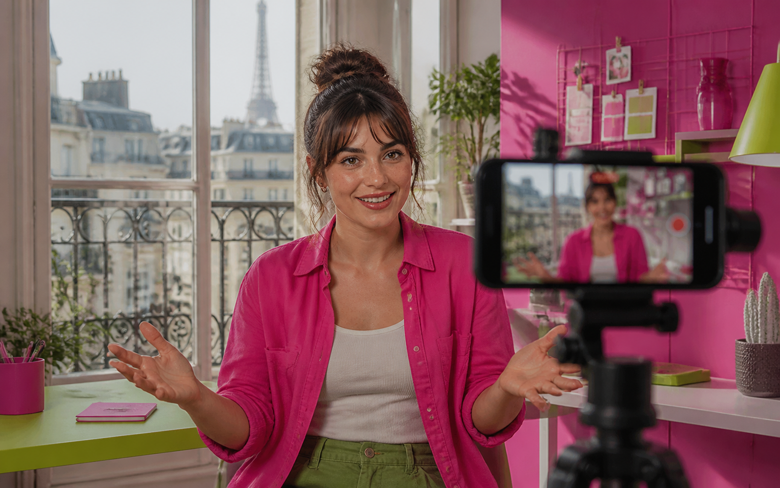 Tournage d’une vidéo verticale à Paris